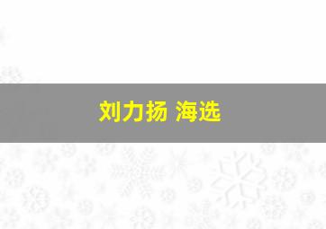 刘力扬 海选